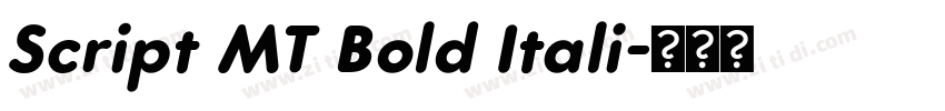 Script MT Bold Itali字体转换